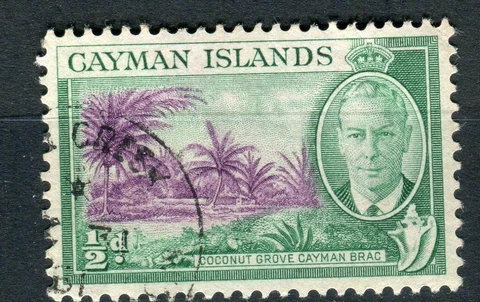 Cayman Islands KGVI 1950 halfpence SG136 fine used Cover