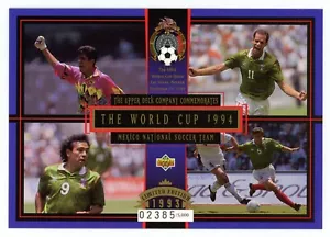 1994 Upper Deck World Cup Mexico National Soccer Team Limited Edition 2385/5000 - Bild 1 von 2