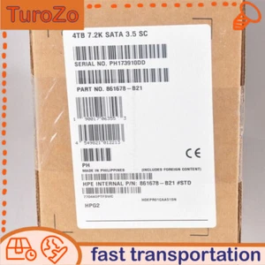 861678-B21 862127-001 NEW HP HPE 4TB SATA 6G MDL 7.2K LFF 3.5" SC HDD HARD DRIVE - Picture 1 of 5
