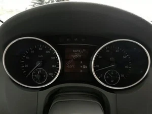 For Mercedes ML W164 2004-2011 Polished Aluminium Chrome Gauge Trim Rings 2pcs - Imagen 1 de 11