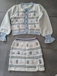 Bloggers favs tienda liropolla-0 boho Tejido Cárdigan Falda Suéter Set - Imagen 1 de 4
