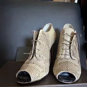 dolce gabbana stiefeletten echtes Python Leder 39 Schnürsenkel gebraucht Pumps - Bild 1 von 11