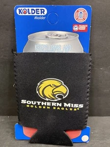 SOUTHERN MISS GOLDEN EAGLES NEOPRENE POCKET CAN KADDY KOLDER KOOZIE DRINK SLEEVE - Picture 1 of 2