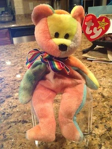 Rare TY Beanie Baby Jerry Garcia - Oddity Extra Canadian Tush PVC Rainbow Ribbon - Picture 1 of 9