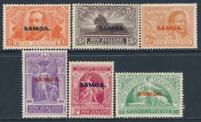 1920 SAMOA VICTORIA JUEGO DE 6 COMO NUEVO BISAGRAS MH 1/2d sin goma Foto 1 de 2