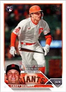 2023 TOPP BASEBALL CARD #US198 CASEY SCHMITT ROOKIE CARD  SF GIANTS - Picture 1 of 2