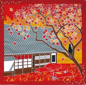 ヤマコー (Yamaco) Yamako 88595 pequeño Furoshiki, hojas de otoño, 19,7 X 19,7 pulgadas (50 - Imagen 1 de 12
