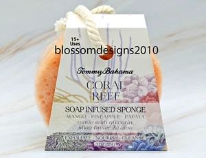 TOMMY BAHAMA Coral Reef Soap Infused Sponge Glycerin Shea Butter & Aloe NIP - Picture 1 of 2