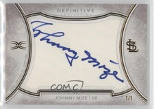 2018 Topps Definitive Collection Cut Signatures 1/1 Johnny Mize Auto HOF gp1
