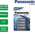 100 x Panasonic Alkaline Evolta AA MN1500 LR6 Mignon 1,5V - 25 x 4er Verpackung