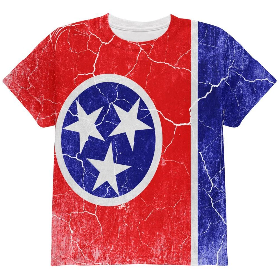 Camiseta vintage de Tennessee con bandera estatal envejecida para jóvenes Foto 1 de 1