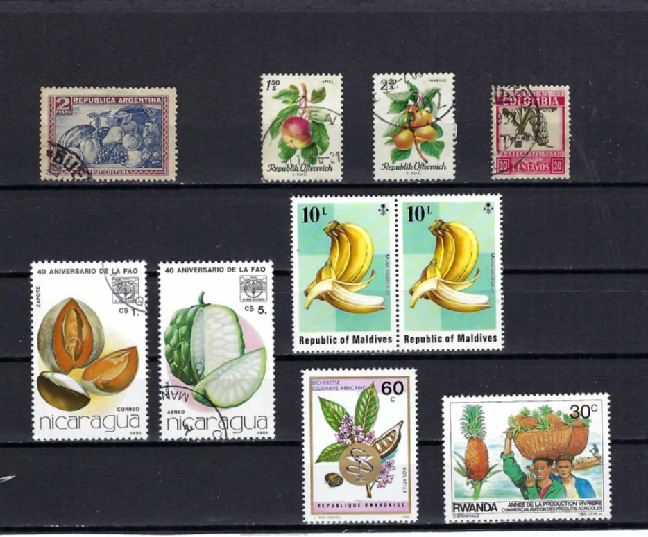 'FRUTICULTURA'',- AUSTRIA.- COLOMBIA.- NICARAGUA.- MALDIVES.- RWANDA - Image 1 of 1