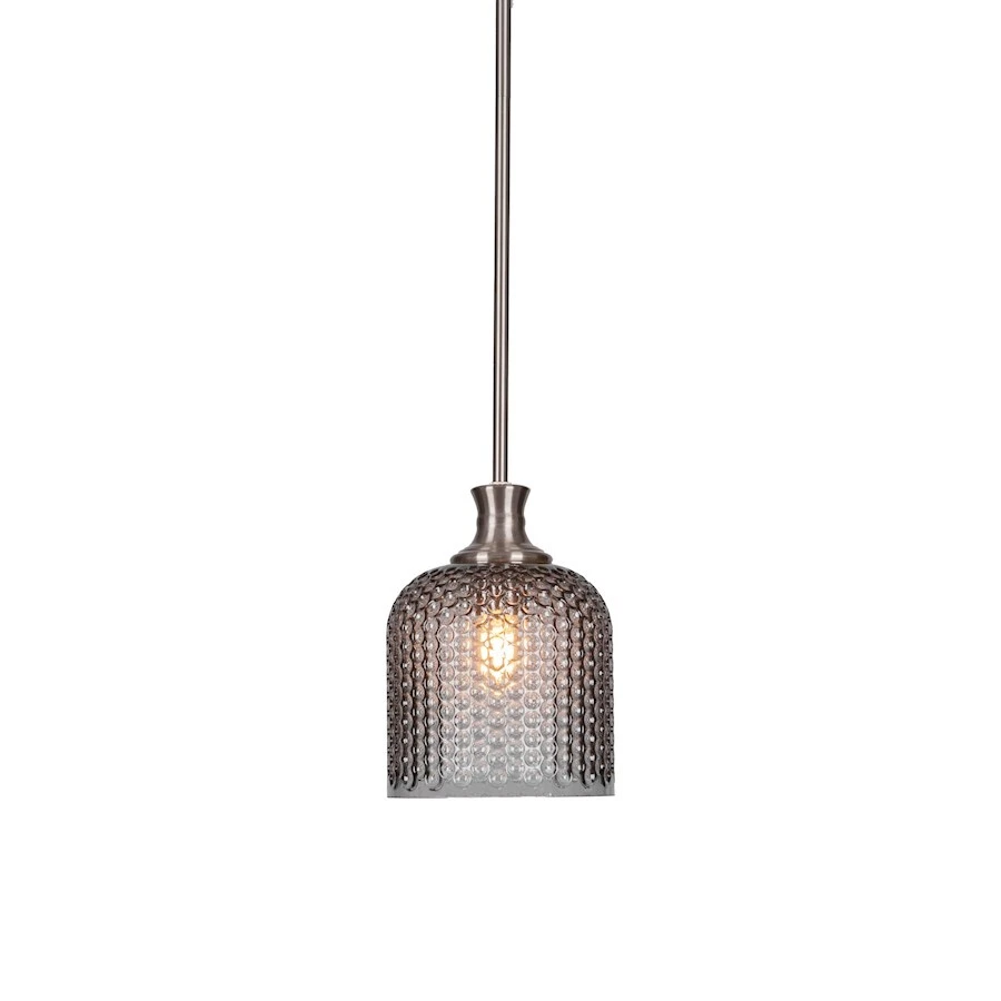 Toltec Zola 1 свет 7 «стержень подвесной подвеска, никель/дым текстуры - 76-BN-4912 - Изображение 1 из 1