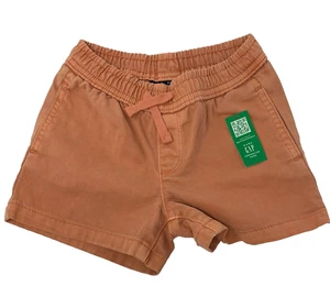 NWT Gap Girls 4 4T Coral Sunset Denim Shorts with Elastic Waist and Drawstring - Picture 1 of 8