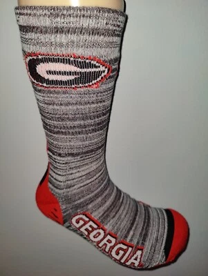 Georgia Bulldogs College Team Logo Back School Marble Crew Socks Large - Image 1 of 2