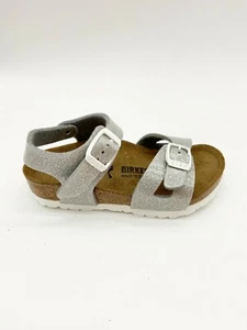 Sandalias Birkenstock plateadas Magic Galaxy Rio para niños ajuste estrecho - Imagen 1 de 6