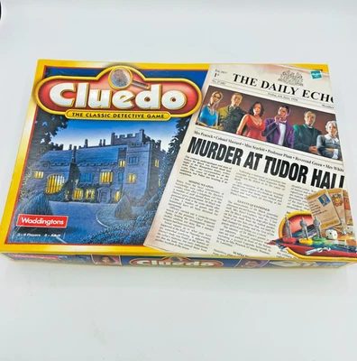 Cluedo The Classic Detective Board Game Murder At Tudor Hall  Vintage 2000 - Image 1 of 4