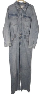 Pistola Nikkie Blue Savoy Denim Jumpsuit Langarm Western Utility 70er Gr. M - Bild 1 von 8