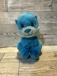 Muñequera Build a Bear Workshop nutria 6" azul bebé mini animal de peluche - Imagen 1 de 9