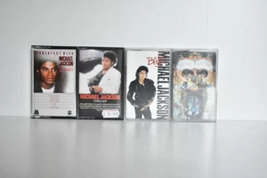 Michael Jackson Cassette Tape Bundle X 4 Thriller Dangerous Bad Greatest Hits (I - Picture 1 of 14