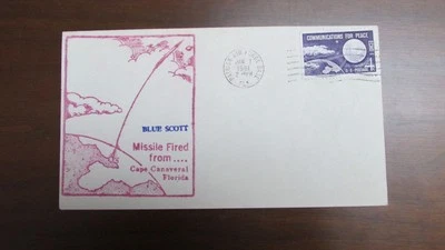 UNITED STATES SPACE BLUE SCOUT 1 SATELITTE 1-7-1961 UNADDRESSED COVER - Image 1 of 2