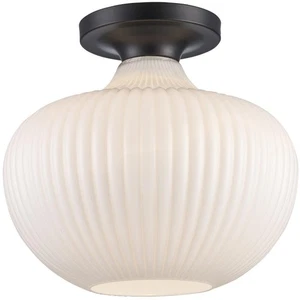 Trans Globe Lighting 16180-BK Aristo Semi-Flush Mount Black - Picture 1 of 5