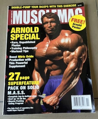 ARNOLD Schwarzenegger W/ Poster MuscleMag Bodybuilding Magazine November 2007 - Image 1 of 4
