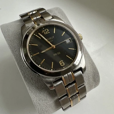 Reloj Pulsera Tissot Suizo 1853 PR50 Cuarzo Cristal Zafiro Vintage Años 2000 Foto 1 de 4