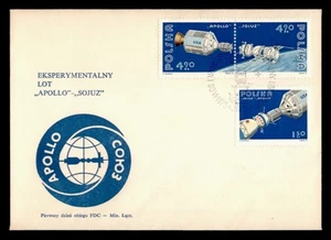 DR WHO 1975 POLAND FDC SPACE APOLLO SOYUZ CACHET PAIR COMBO 4.90 w23447 - Picture 1 of 2