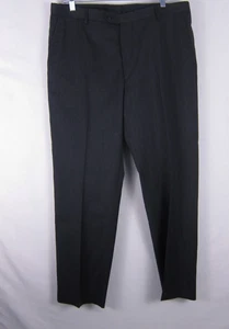 JOS A BANK Black Reserve Trousers 100% Wool Dress Pants Size 36x32 - Picture 1 of 9