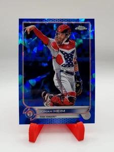 2022 Topps Chrome SAPPHIRE Jonah Heim #230 Texas Rangers - Picture 1 of 2