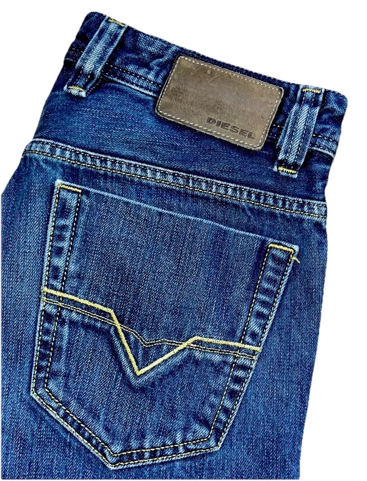 Rare DIESEL VIKER-R-BOX Straight Button Fly Dark Blue Jeans 008P8-Sz 27 x 28 - Image 1 of 4