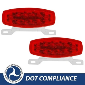 2PC 12V RV Tail Rear License Plate Running Brake Light Brake Lamp Trailor Camper - Imagen 1 de 20