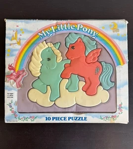 My Little Pony Vintage 10 Piece Puzzle Hasbro 1984 Complete In Box Toy 80s - Picture 1 of 6