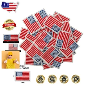 Parches para planchar bordados con bandera americana de 30 piezas para ropa y accesorios hágalo usted mismo - Imagen 1 de 8