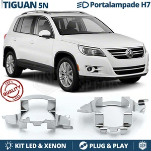 Coppia ADATTATORI  KIT LED H7 per VW TIGUAN 5N 07-11 clip montaggio Portalampada - Foto 1 di 8