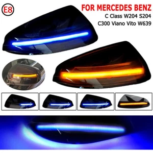 2X Luces de espejo retrovisor lateral LED dinámicas LED azul ámbar para Benz S204 W204 W639 - Imagen 1 de 10