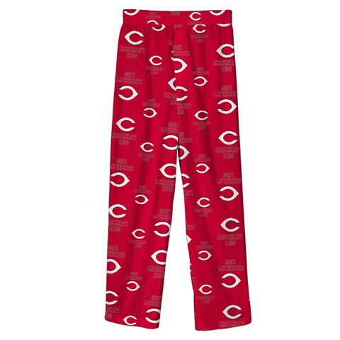 Outerstuff Cincinnati Reds MLB Boys' Youth (4-20) Team Color Sleepwear Pant, Red Cover