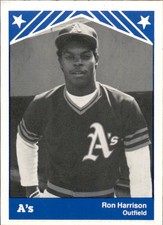 1983 Albany-Colonie A's TCMA #18 Ron Harrison Richmond California Baseball Card