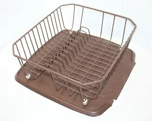 Rubbermaid 1120 Abtropfschale Abtropfbrett (getragen) + beschichtetes Metalldrahtgestell braun - Bild 1 von 24