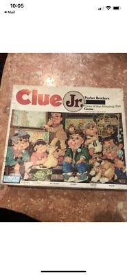 De colección 1989 Parker Brothers CLUE JR ESTUCHE del juego de mesa MISSING PET completo Foto 1 de 4