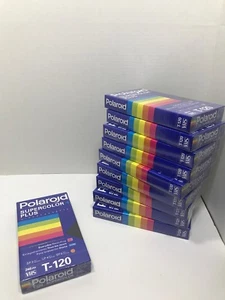 10 POLAROID SUPERCOLOR PLUS VHS T-120 NEW SEALED 2,4,6 VIDEO CASSETTE TAPES VCR - Picture 1 of 4