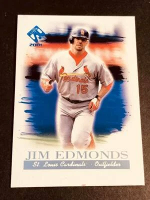 2001 Pacific Private Stock OVERSIZE PROOF Jim Edmonds Cardinals #99 - Image 1 of 2