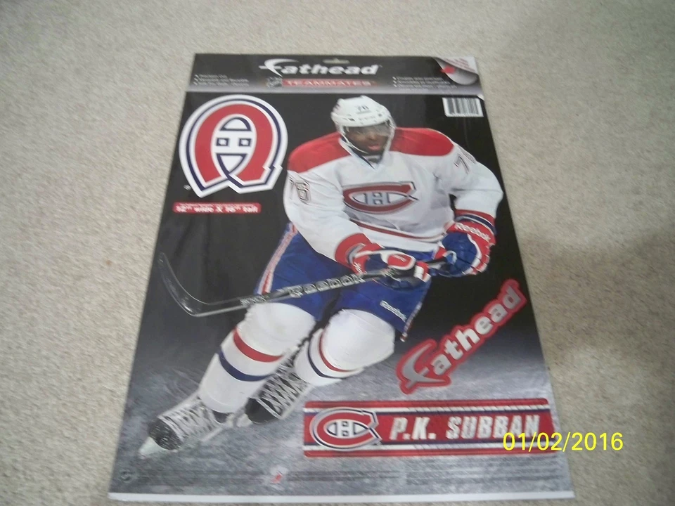 ¡NUEVO! NHL MONTREAL CANADIENS PK SUBBAN #76 ¡CALCOMANÍAS DE PARED FATHEAD COMPAÑERO DE EQUIPO! Foto 1 de 1