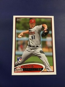 2012 Topps # 595 DAVID CARPENTER ROOKIE RC Houston Astros $$ Hot ! 