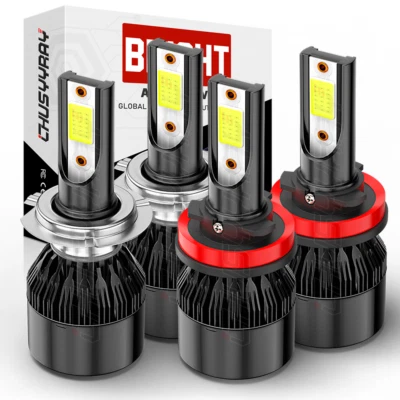 For Jaguar XF 09-2011 - 6000K LED Headlight Combo High Low Beam 4x Bulbs Kit - Image 1 of 4