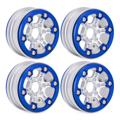 4x 1.9'' Beadlock Aluminum Wheel Rim For 1:10 RC Axial SCX10 90046 D90 CC01 TRX4 - Image 1 of 4