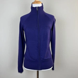 Smartwool Pullover Jacke Damen XS Lila 100% Merinowolle Full Zip Reparaturloch - Bild 1 von 14