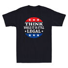 Think While Its Still Legal Anti Social Engineering Vintage Men's T-Shirt Black