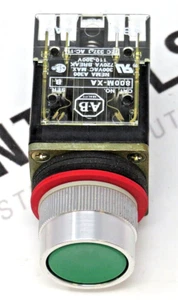 Allen-Bradley 800MR-A1A Serie C Al ras 1NO 1NC 10A 300VAC Botón de cabeza verde - Imagen 1 de 10